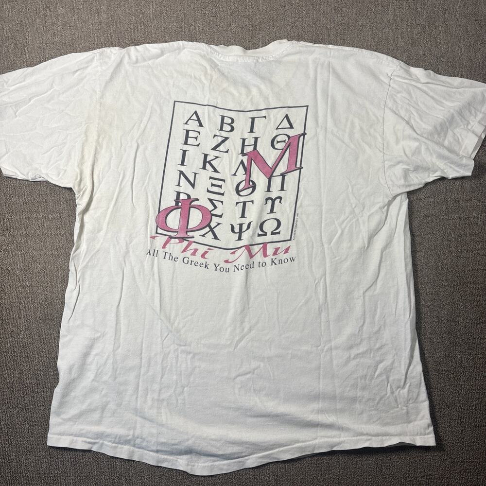 Vintage 1993 Phi Mu Bid Day University Of Arkansas XL T-shirt Single Stitch